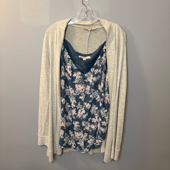 LOFT plus Floral Camisole in Blue and White plus size 18 - Picture 6 of 8